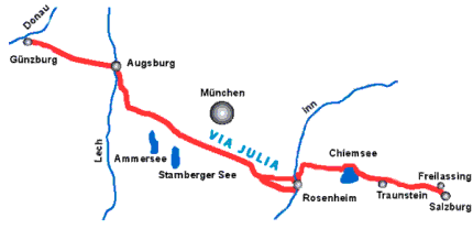 Verlauf der Via Julia
